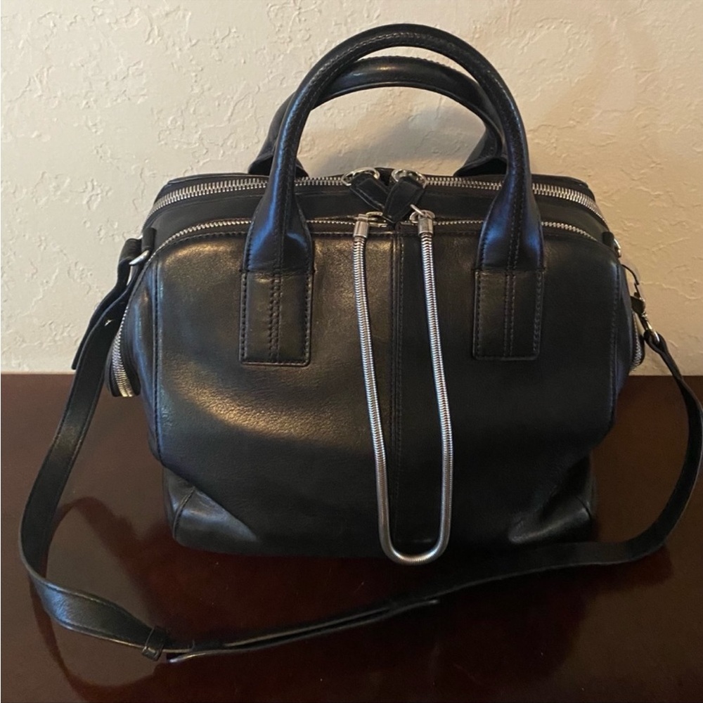 ALEXANDER WANG Jamie Chastity smooth leather large Black Bag Crossbody E… - Picture 5 of 10